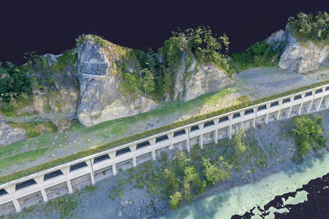 Surveying with the drone 3D-Mesh Schlossgalerie